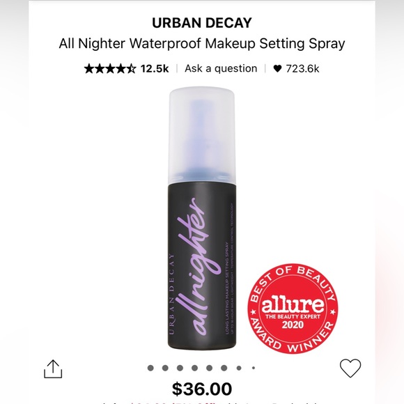 NIB urban decay all nighter setting spray (each) - Picture 3 of 3